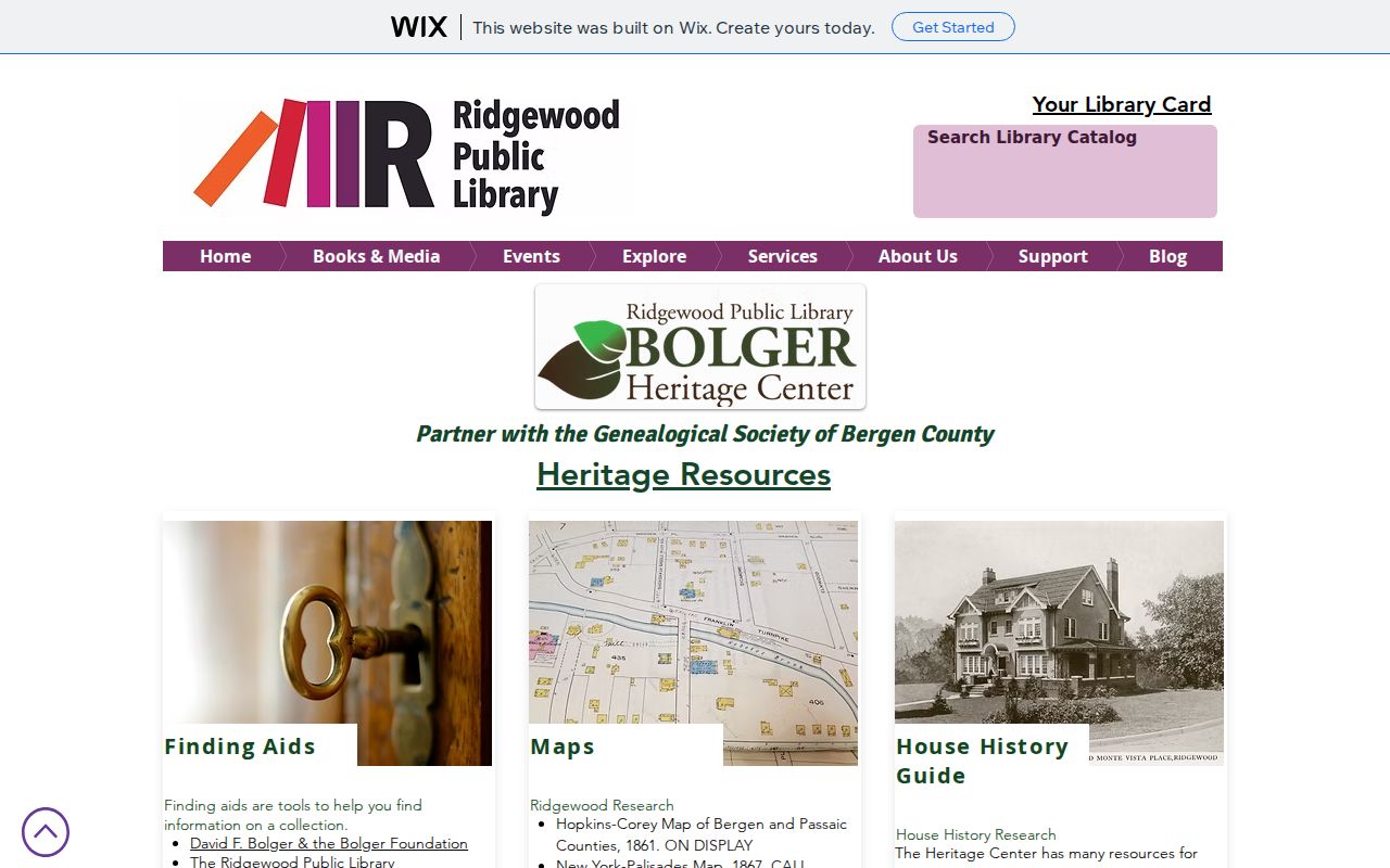 Fair Lawn city directory Bolger Heritage Center collections page