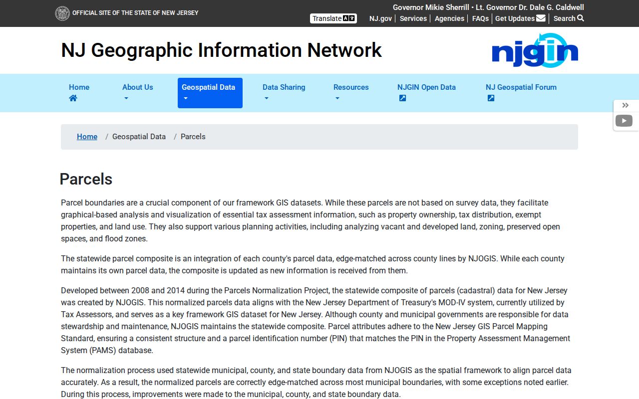 Fair Lawn residents directory NJGIN parcel search options
