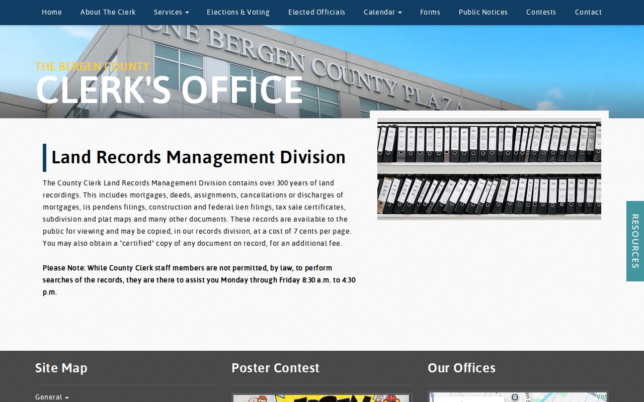 Fair Lawn previous residents Bergen County Land Records Management information